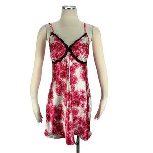 Gilligan & Omalley Medium Night Gown Red Nightie Chemise Poppy Knee Adjustable S